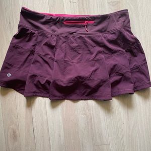 Lululemon Pace Rival Skirt - Size 10 in Maroon